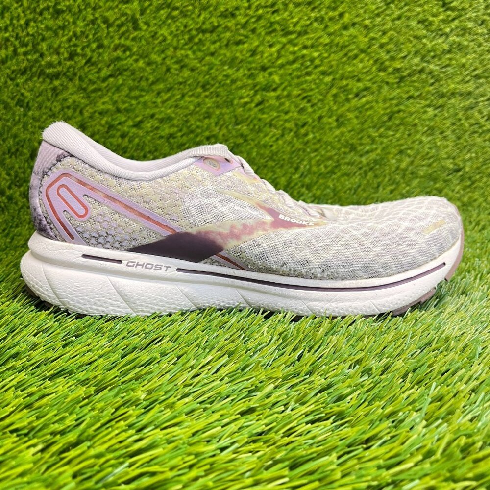 Brooks Ghost‎ 14 Womens Size 8 Purple Gray White Athletic Running Shoes Sneakers